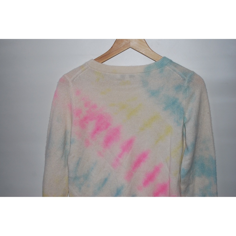 White + Warren Essentials XS Tie‑Dye 100% Cashmere Sweater – Used, Good - Picture 5 of 7